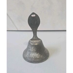 Vintage Pewter GE Refrigerator Hand Bell Approximately 3" Tall